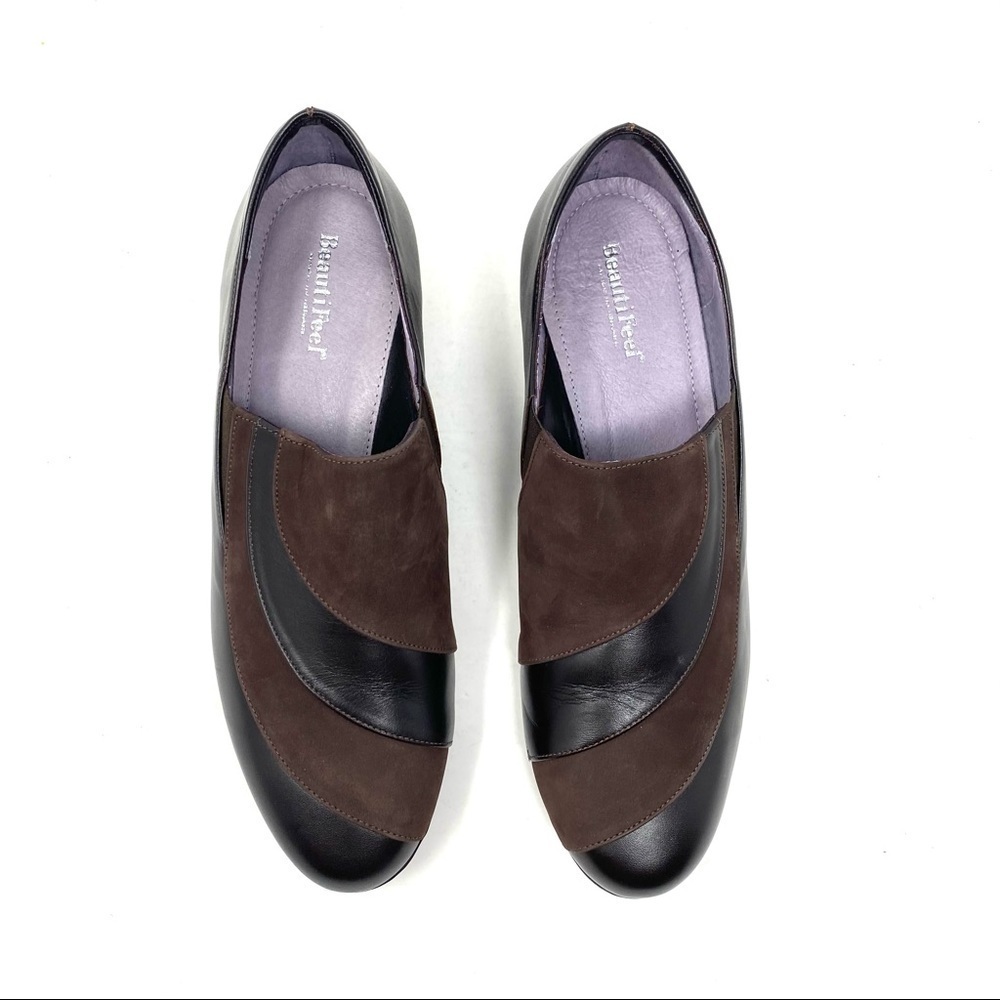 Beautifeel Ashley brown Nubuck combo slip on shoe - Picture 4 of 9